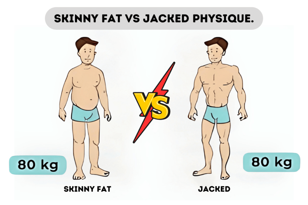 Skinny fat vs jacked physique.