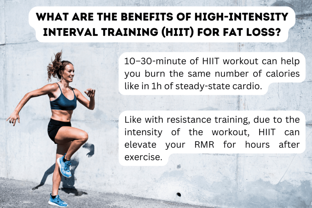 What are the benefits of High Intensity Interval Training HIIT for fat loss